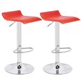 thumbnail image 1 of Bronte Living Leatherette Bar Stool with Adjustable Height, 360 Swivel Design, Low Backrest, Floor Protection and Pedestal Base with Comfortable Footrest for Kitchen, Bar - Series Miranda - Set of 2, 1 of 9