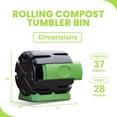 thumbnail image 3 of FCMP Extérieur HOTFROG Bac à Compost Roulant à Simple Chambre de 37 Gallons, 3 of 9