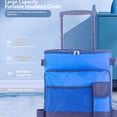 thumbnail image 4 of ZLight Sac de 43 L avec Roues Capacité de Tige Glacière de Camping Portable Sac à Multiples Poches Roue de Prêt Oxford et Durable Camping Bleu, 4 of 6