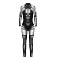 thumbnail image 4 of TrendOFT Combinaison une Pièce pour Femmes Skull Squelette Halloween Costume Justaucorps Barboteuse Tenue Argent P, 4 of 4