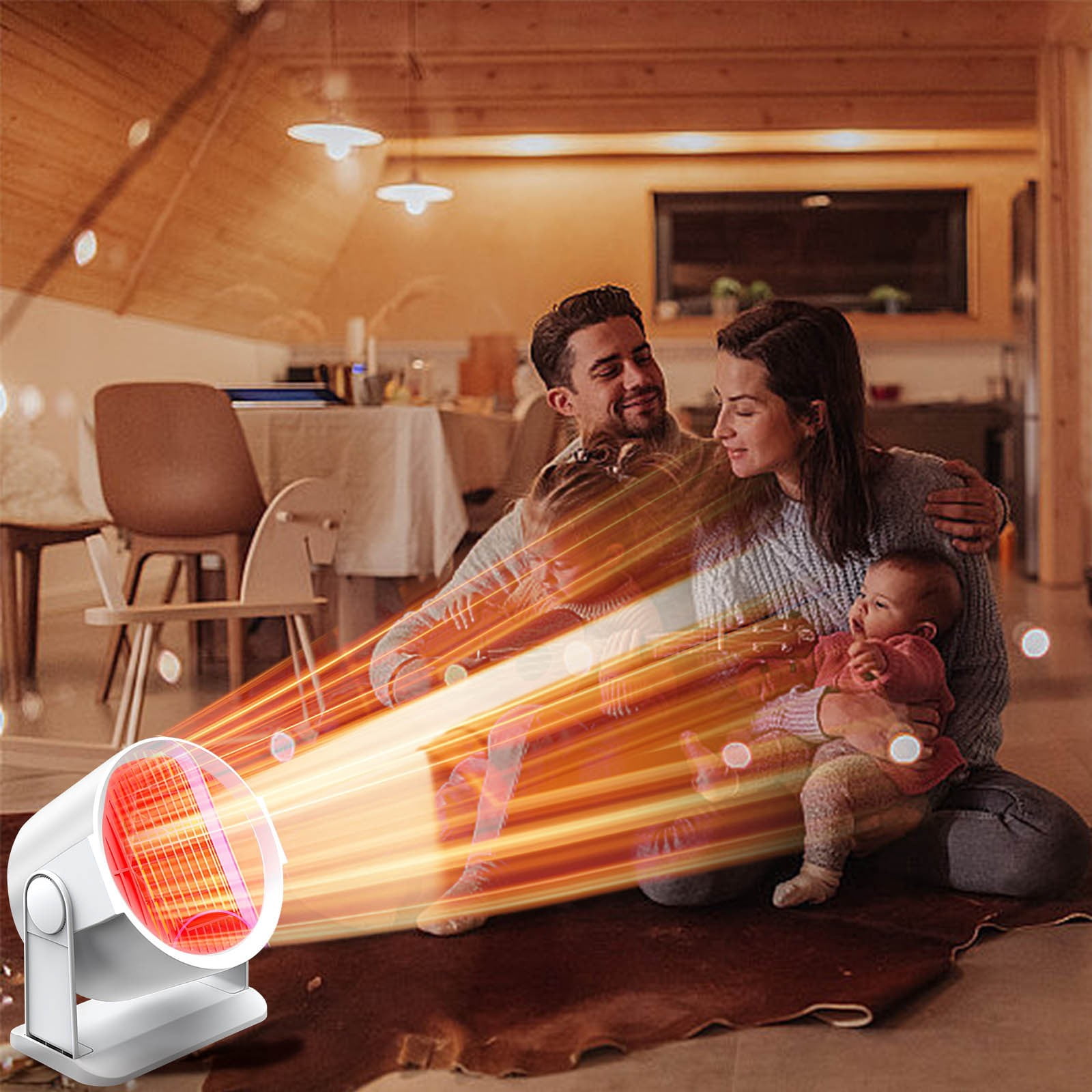 Portable Space Heaters Hot and Cold Wind Mini Desk Heaters for Office Heaters