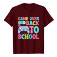 thumbnail image 4 of PMVFHDE T-Shirts Graphiques pour Filles, Manches Courtes, Col Rond, Lumineux et Confortables pour la Rentrée Scolaire, Vin, 10-11 Ans, 4 of 4