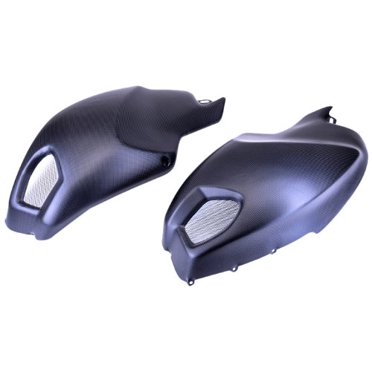 Bestem Housses Latérales de Réservoir en Fibre de Carbone pour Ducati Monster 696 796 1100 Tissage Uni