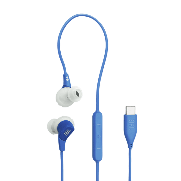 JBL Endurance Run 3 USB-C - USB-C Wired Sport Headphones Blue