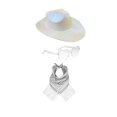thumbnail image 1 of Women's Western Cowboy Hat Scarf Eyeglasses Three Piece Set, 1 of 2