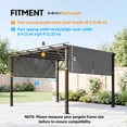 thumbnail image 3 of Outsunny 2 Pcs Auvent de Pergola 16 x 4 Pi, Protection UV pour Pergola, Gris Foncé, 3 of 10