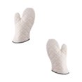 thumbnail image 2 of 2 Pcs Gants en Coton Blanc Résistant à la Chaleur pour Cuisine Four Outils de Cuisson pour Maison Restaurant (Taille Moyenne), 2 of 9