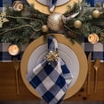 thumbnail image 3 of AMERTEER Plaid Cloth Napkins Set of 6  Polyester Napkins Washable  Oversized Gingham Napkins  Christmas Dinner Napkins for Wedding  Parties  Thanksgiving  Dinner Decor, 3 of 5