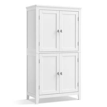 VASAGLE Armoire de Rangement de Salle de Bain pour Plancher, Unité de Rangement de Salle de Bain, Armoire Autoportante avec 4 Portes, Tablettes Ajustables, 11.8 x 23.6 x 43.3 Pieds'