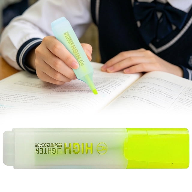 Highlighters with Firm Chisel Tip, No Bleed on Standard Paper, Highlighters for Underlining Journaling & Coloring, Yellow
