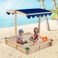 thumbnail image 2 of Costway Bac à Sable en Bois pour Enfants avec Auvent Réglable en Hauteur et Rotatif, Ensemble de Jeu Extérieur, 2 of 10