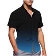 thumbnail image 1 of Pisexur Shirts for Man T Hommes Mode Décontractée Col Rabattu Imprimé Manches Courtes Chemise Boutonnée Blouse Marine, 2TG Chemises de Golf Hommes & Chemises Hommes, 1 of 7