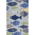 thumbnail image 1 of HomeRoots 353208 20 x 30 in. Polyester Light Blue Area Rug, 1 of 1
