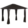 thumbnail image 1 of Sojag Genova 10 x 10 x 9 ft Dark Brown Gazebo, 1 of 8