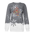 thumbnail image 4 of Qertyioot Women Sweat-shirt d'Impression de Noël d'Hiver Pulls de Mode à Col Rond à Manches Longues, 4 of 5