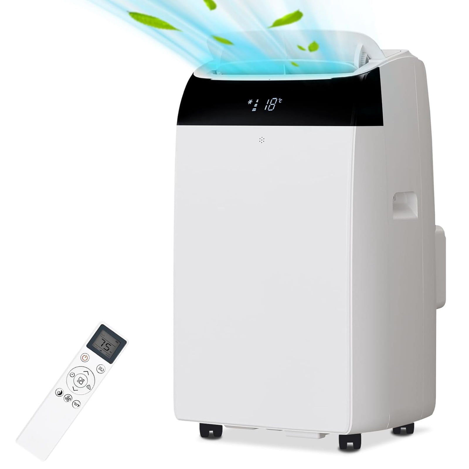 Garvee 14,000 BTU Portable Air Conditioner, 3-in-1 AC Unit with Dehumidifier & Fan, Remote Timer Control for Home, Office, White