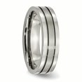thumbnail image 4 of Bague en Titane Rainurée 6mm Brossée et Polie Taille 8.5, 4 of 6