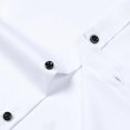 thumbnail image 4 of RXIRUCGD Blouse pour Homme, Mode Décontractée, Couleur Unie, Boutons, Manches Longues, Col Rabattu, Blanc, Taille : S, 4 of 4