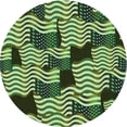 thumbnail image 1 of Ahgly Company Tapis d'Intérieur Ronds de Style Transitionnel Lavables à la Machine, Vert Pastel, 4 Pieds Rond, 1 of 7