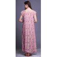 thumbnail image 2 of Bimba Robe Longue Maxi Imprimée pour Femmes en Rayonne, Chemise de Nuit à Manches Courtes, 2 of 4