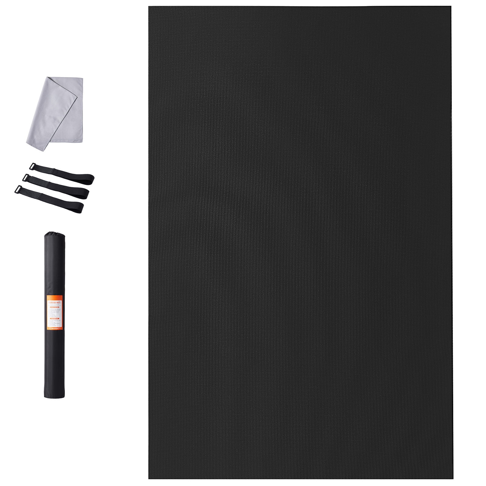 KFFKFF Fitness Mat, Durable Non-Slip Yoga Mat, Universal Exercise Mat for Both Genders, Includes Portable Bag & Strap, Ideal for Home Yoga, Pilates & Floor Exercises (8x5ft)