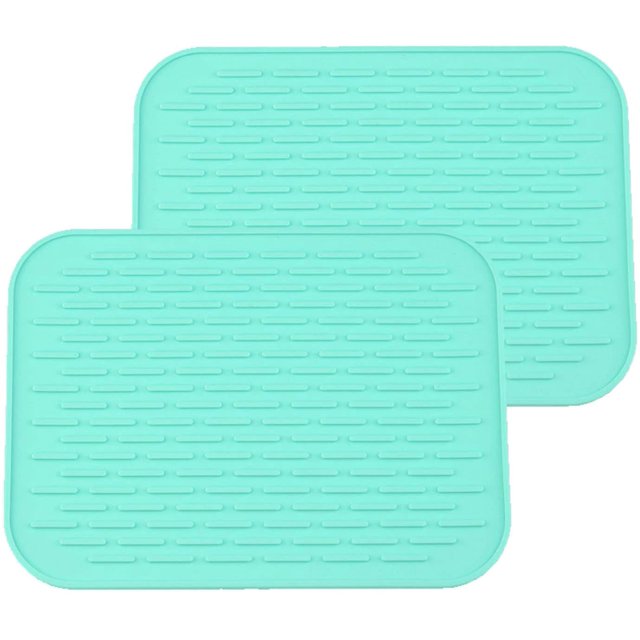 DAMAIE 2pcs Silicone Dish Drying Mat Mat Heat & Resistant Mat Easy Clean Dishwasher Safe Eco-Friendly