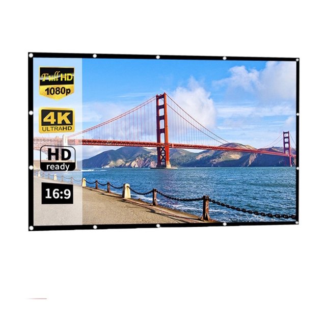 Portable Projector Screen HD Home Theater Curtain 84/100/120/150 Inches Projection Screens For Home Outdoor Projector Curtain ,Easy to Use