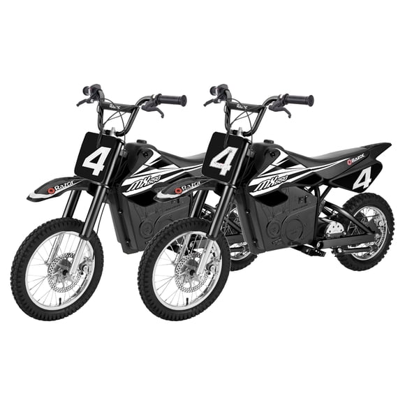 Razor MX650 Dirt Rocket High-Torque Electric Motocross Surron Dirt Bike, Black (2 Pack)