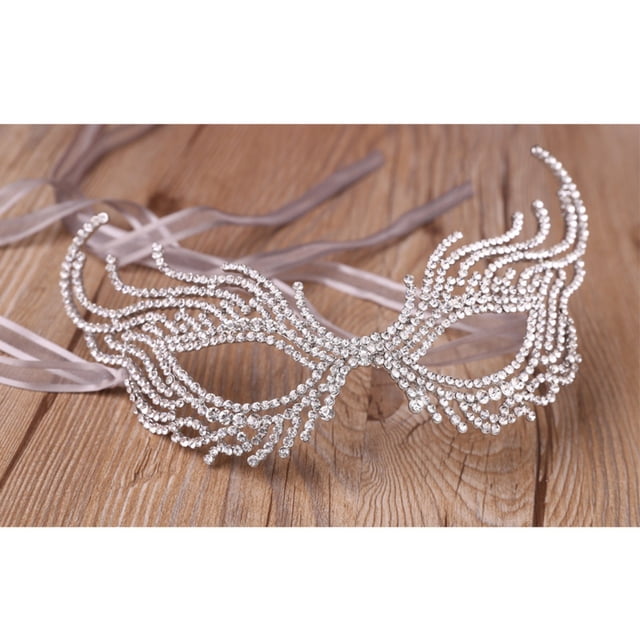 WHEANG Masquerade For Women Halloween Style With Ribbon Ties For Prom Costume And Dance Makeup Props