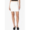 thumbnail image 2 of Jupe Tube Double Couche Taille Haute en Coton Extensible Basique pour Femmes, 2 of 7