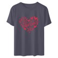 thumbnail image 4 of Cadeaux de la Saint-Valentin T-shirt Décontracté à Col Rond Manches Courtes Imprimé Arbre de Noël pour Femmes, 4 of 6