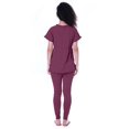 thumbnail image 3 of Moomaya Ensemble de Nuit pour Femmes Pyjama en Coton Tenue de Sommeil 2 Pcs Chemises de Nuit, 3 of 7