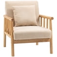 thumbnail image 1 of HOMCOM Fauteuils d'Appoint avec Oreiller, Siège et Dossier Rembourrés, Fauteuil, 1 of 10