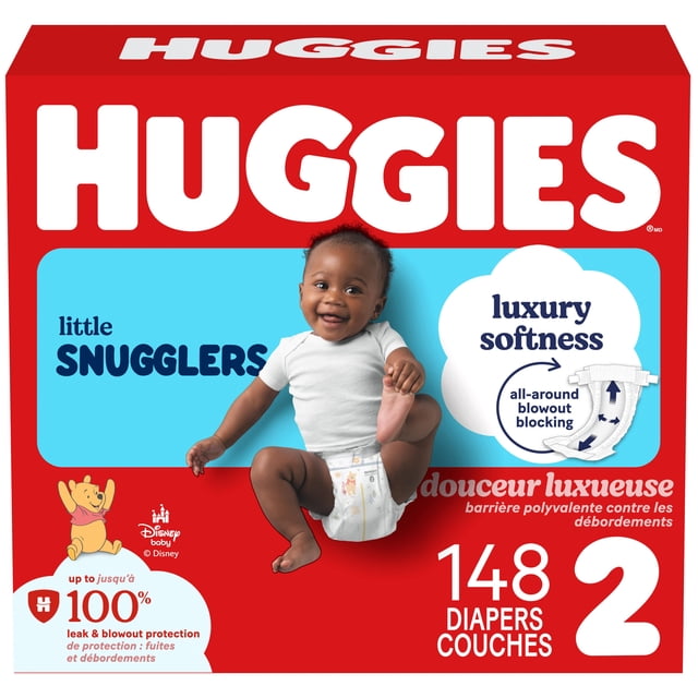 Huggies Little Snugglers Baby Diapers, Size 2 (12-18 lbs)