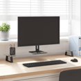 thumbnail image 1 of vidaXL Monitor Stand Black 100x20x8 cm Tempered Glass and Metal, 1 of 5