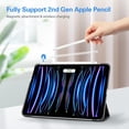 thumbnail image 3 of Supershield Case iPad Pro 11 Slim Stand Hard Back Shell Smart Cover for iPad Pro 11 Inch 4th Generation 2022 /3rd Generation 2021 /2nd Gen 2020 - Black, 3 of 5