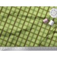 thumbnail image 2 of Soimoi Green Heavy Canvas Fabric Check Check Printed Fabric 1 Yard 58 Inch Wide, 2 of 5