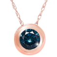 thumbnail image 1 of 3/8ct Treated Blue Diamond Pendant 14K Rose Gold, 1 of 1