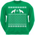 thumbnail image 1 of German Shepherd Chandail de Noël Laid Vert pour Adulte à Col Rond, 1 of 1