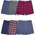 thumbnail image 1 of Fruit Of The Loom Mens Tartan Boxers 6 Pack, 2XL, Assorted, 1 of 11