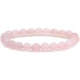 thumbnail image 1 of Bracelet Extensible Unisexe en Quartz Rose Mat Naturel avec Perles Rondes de 8 mm 7 Pouces, 1 of 5