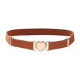 thumbnail image 2 of Children Stretch Belts Girls Multicolor Adjustable Elastic Waist Belts with Heart Shape Buckle for Uniform Dress Pants, 2 of 8
