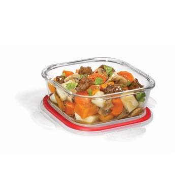 Starfrit LocknLock Glass Food Storage Container, Capacity of  25oz / 750ml, Square