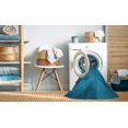 thumbnail image 2 of Ahgly Company Tapis d'Intérieur Lavable à la Machine, Carré, Transitionnel, Bleu, Tapis de Zone, 8 Pieds Carré, 2 of 7