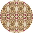 thumbnail image 1 of Ahgly Company Tapis Rond Lavable en Machine Intérieur Transitionnel Marron Clair, 5 Pieds Rond, 1 of 7