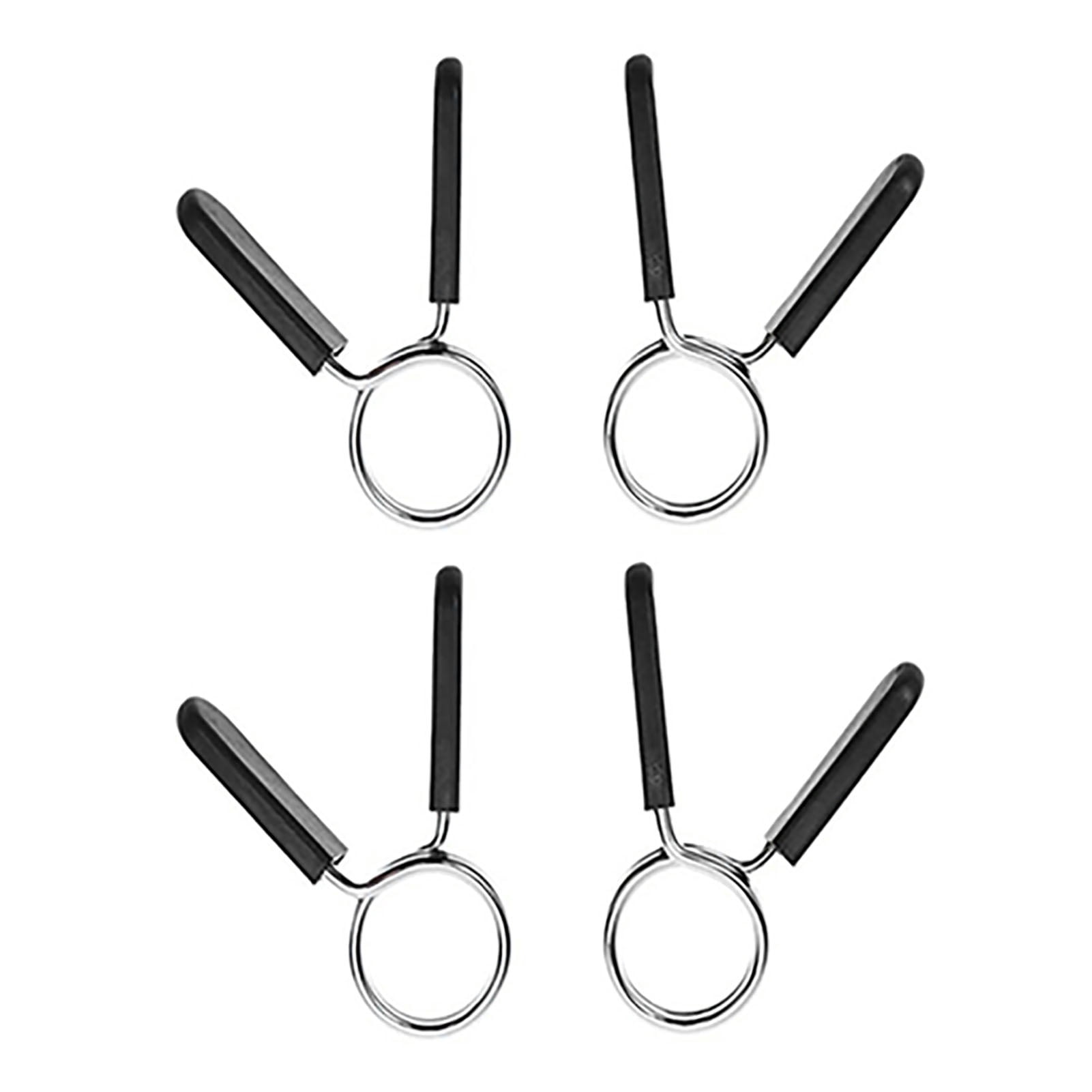 Barbell Spring Collars, Barbell Clamp Clips 4PCS 2 Turns  For Fitness
