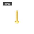 thumbnail image 3 of Unique Bargains Brass Hex Bolts, M8x35mm 3 Pack Fully Thread Grade 4.8 Machine Screws, 3 of 4