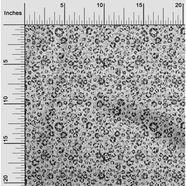oneOone Cotton Poplin Light Gray Fabric Floral & Texture Craft Projects Decor Fabric Printed By The Yard 42 Inch Wide