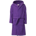 thumbnail image 1 of Girls Hooded Purple Towel Bathrobe, 1 of 3