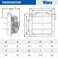 thumbnail image 4 of Ventilateur d'Extraction à Persiennes de 14 Pouces en Aluminium à Grande Vitesse 1600 Tr/min, 1000 CFM, Argent, avec Thermostat Programmable Réglable, 4 of 10